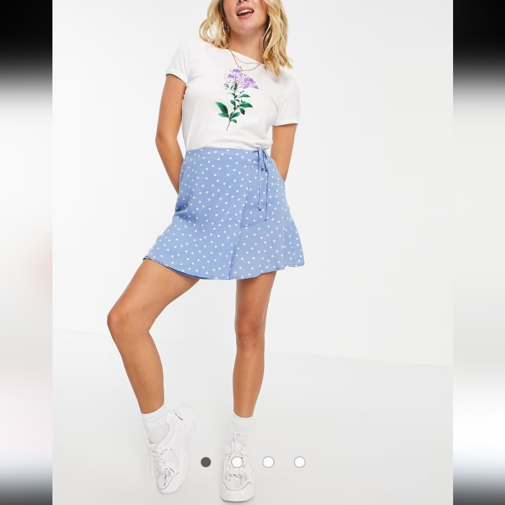 ASOS Pull & Bear Wrap Mini Skirt
